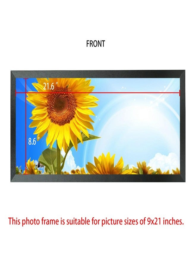 Mxtallup 9x21 Picture Frame Solid Wood 9x21 Poster Frame for Wall 9x21Photo Frames Family Black (T22B921) - Image 2